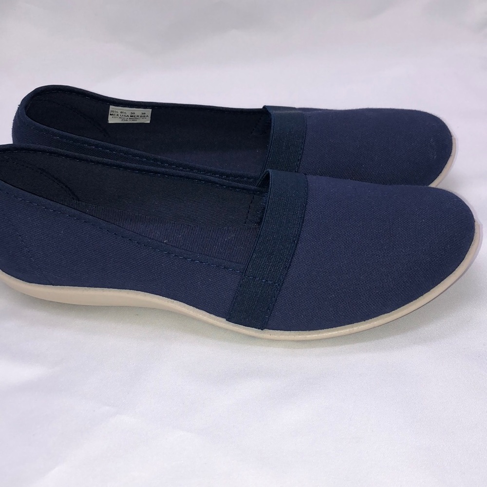 Andrea Navy Blue Canvas Boat Shoes Size 8 1/2